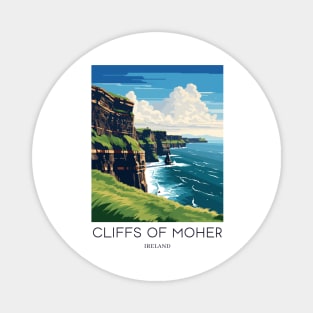 A Pop Art Travel Print of the Cliffs of Moher - The Burren - Ireland Magnet